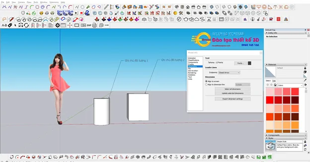 Cách sử dụng công cụ trong sketchup