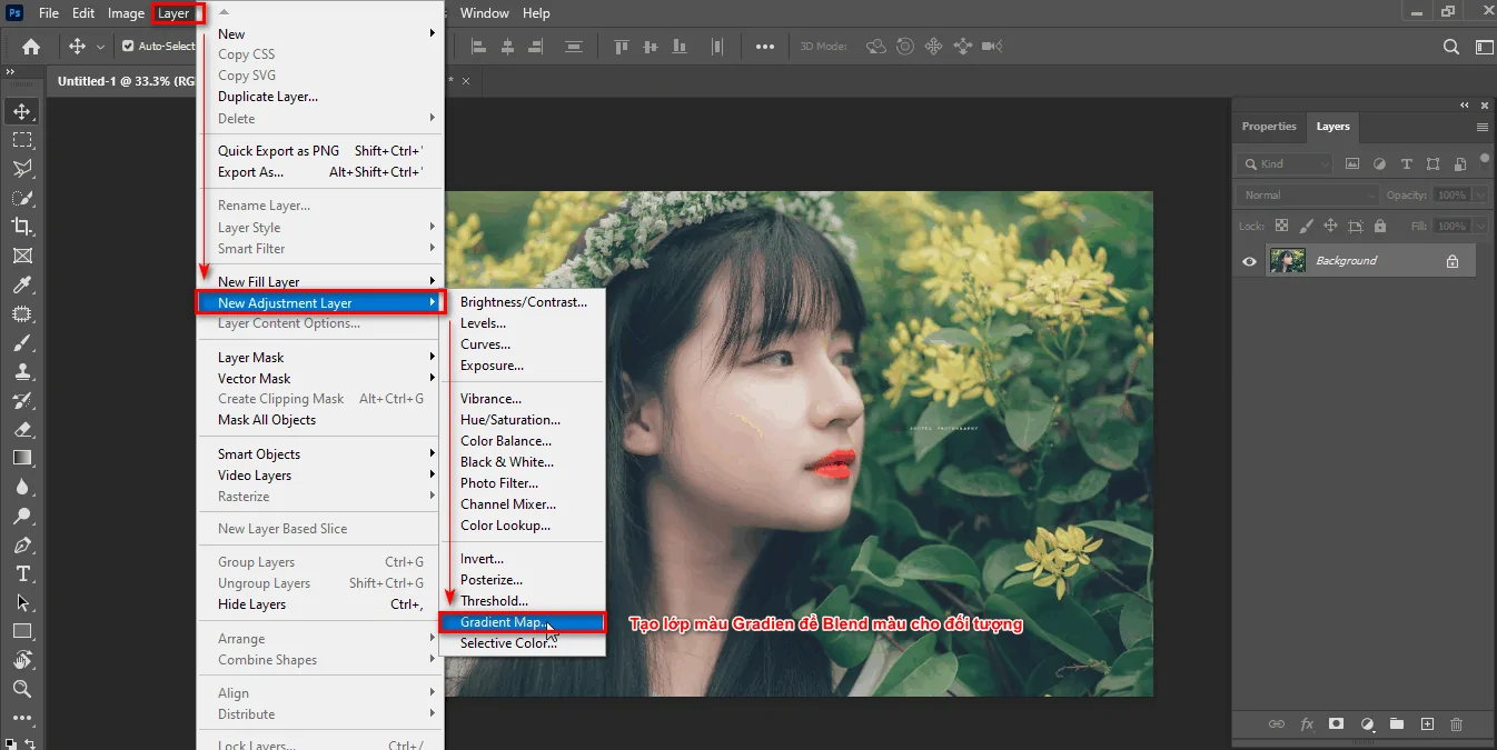 Cách Blend màu cơ bản và đơn giản trong photoshop