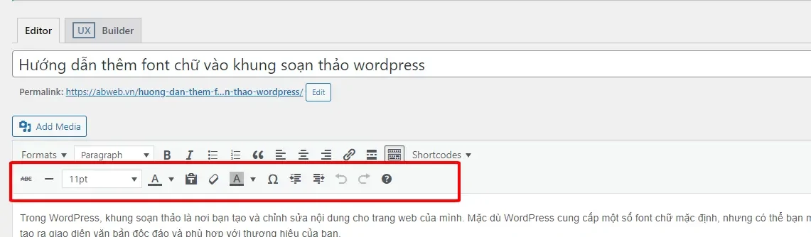 Cách thêm font chữ vào wordpress