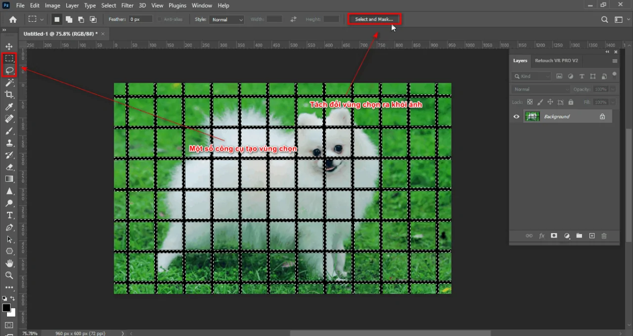 Cách xóa vật thể thừa trong photoshop