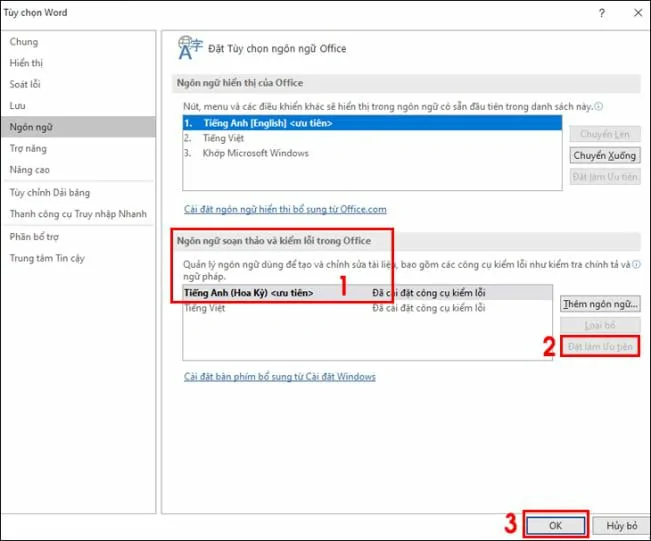 Cách cài đặt Tiếng Việt cho Office 2010, 2016, 2019, 2021, 365