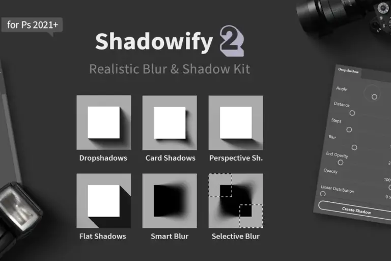 Plugin Shadowify 2 Plugin Tạo Bóng Đổ trong photoshop